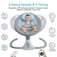 thumbnail image 3 of Beuway Electric Baby Swing for Infants - Bluetooth Music Speaker with 12 Lullabies,4 Speeds,Remote Control, Blue, 3 of 9