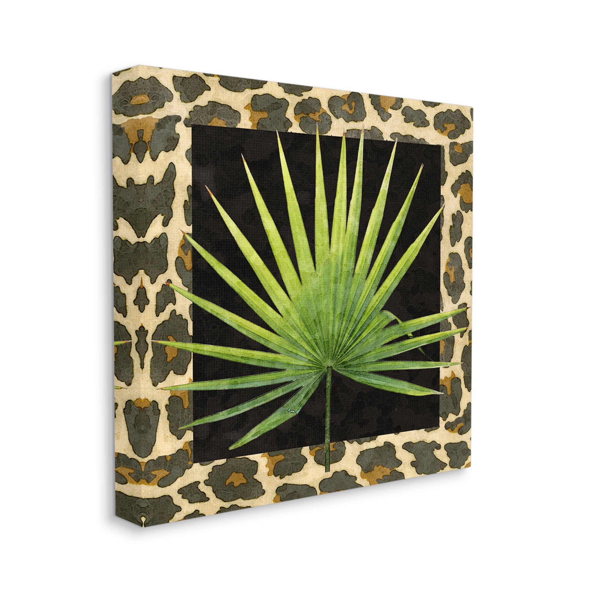 Stupell Industries Leopard Pattern Leaf Botanical & Floral Painting Gallery Wrapped Canvas Print Wall Art, 36 x 36
