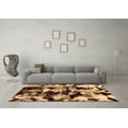 thumbnail image 3 of Ahgly Company Indoor Square Abstract Brown Modern Area Rugs, 3' Square, 3 of 4