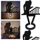 thumbnail image 3 of Halloween Horror Candle Holder Decorations Black Ghost Death Spooky Shadow Candle Holders for Indoor, 3 of 5