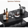 EvaStar Home Wine Bar Industrial Liquor with Wine Rack