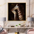 thumbnail image 2 of Close UP Of Two Giraffes Kissing I 36 in x 36 in Framed Photography Canvas Art Print, by Designart, 2 of 5