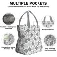 thumbnail image 3 of Pawprints Argyle Drawstring Lunch Bag Women - Drawstring Lunch Bag Insulated for Work Office - Stain-Resistant Large Lunchbags for Women with Multi-Pockets, 3 of 6