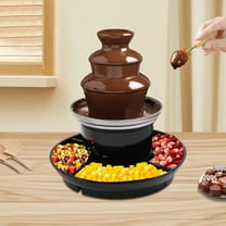 120V 40W Stainless Steel Chocolate Fondue Fountain, 3-Tier Party Fountain with Fruit Plate for Birthday Party Wedding Celebration To Create A Chocolate DIY Waterfall