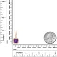 thumbnail image 2 of Gem Stone King 2.27 Ct Cushion Purple Amethyst 18K Rose Gold Plated Silver Pendant, 2 of 4