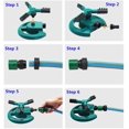 thumbnail image 4 of Garden Sprinkler Lawn Sprinkler Automatic Lawn Water Sprinkler 360 ° Degree Rotating Sprinkler System for consistent Rotating Irrigation Precision Nozzle Heads, 4 of 6