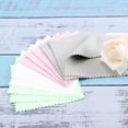 thumbnail image 2 of XmhyTop-A Jewelry Cleaning Cloths 50 Pack 8x8cm Suede Polishing Cloths for Silver, Gold, Mini Square Jewelry Shine Cloth for Daily Care,Light Blue, 2 of 4