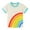 Beige, variant on Kiijoy Summer Toddler Boys T-Shirts Short Sleeve Cartoon Rainbow Print O Neck T Shirt Tee Tops Kids Casual Daily Tees