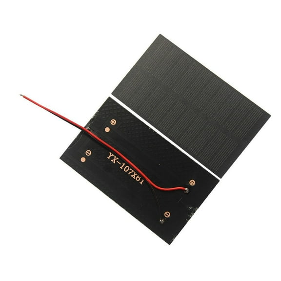 Solar Panel DIY Kit 1W 5V,2 Pack with Electronic Wire,Compact 107x61mm for 3.7V-5V Battery Charging,Outdoor Lighting,Portable Power