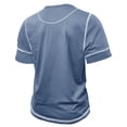 thumbnail image 3 of SWSMCLT Men's Button Henley Shirt Pull On Cotton Elasthane Breathable Spring Regular Fit Tee Comfy Shirt Casual Blue Medium, 3 of 5