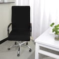 thumbnail image 3 of PiccoCasa 2Pcs Stretch Office Chair Slipcovers Swivel Computer Chair Covers, Medium Black, 3 of 6
