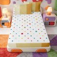 thumbnail image 4 of Erosebridal Abstract Line Art Zipper Queen Comforter Set with Fitted Sheet and 2 Pillowcases,Linear Stripes Zipper Bedding Set,Polkadot Reversible,4-Piece, 4 of 7