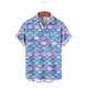 thumbnail image 5 of Mens Casual Manga Corta Botón Abajo Camisas Turndown Cuello Impreso Blusa Top de Verano para el Uso Diario Al Aire Libre, 5 of 6
