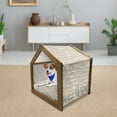 thumbnail image 3 of Scandinavian Pet House, Doodle Socks Pattern with Colorful Old Christmas Tradition Illustration, Outdoor & Indoor Portable Dog Kennel with Pillow and Cover, 5 Sizes, Multicolor, by Ambesonne, 3 of 5