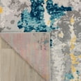 thumbnail image 5 of World Rug Gallery Distressed Abstract Pattern Cream 5' x 7' Area Rug, 5 of 9
