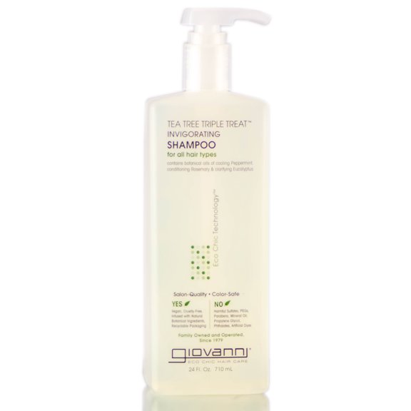 Giovanni Tea Tree Triple Treat Invigorating Shampoo - 24oz - Pack of 1 with Sleek Comb