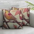 thumbnail image 3 of Qinduosi Throw Pillow Case Cover Birds and Flowers Romantic Floral - Soft Linen Pillow Case for Decorative Bedroom/Livingroom/Sofa/Farm House - Couch Pillow Cushion Covers Inch, 3 of 5