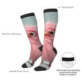 thumbnail image 4 of Xecao Adorable Pink Fluffy Birds Print Compression Socks for Both Men And Women for Running, Travel, Flight, Nurse, 4 of 6