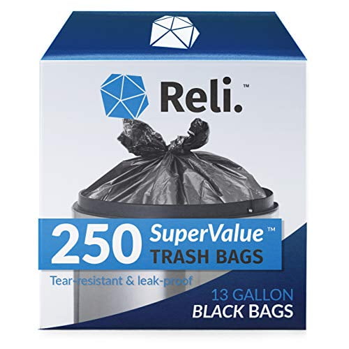 Plasticplace 12-16 Gallon Trash Bags, Pink, 250 Bags