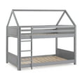 thumbnail image 2 of Powell Lodgepole Kid's Playhouse Twin over Twin Bunk Bed with Built-In Ladder, 79.25"L x 43.25"W x 70.75"H, Gray, 2 of 11
