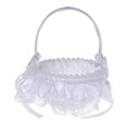 thumbnail image 2 of Cesta elegante para niña con flores de boda, mango cómodo, símbolo de amor, blanco europeo Estilo E Colcomx Cesta floral de boda, 2 of 7