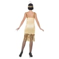 thumbnail image 3 of Charleston Flapper Costume Dress Adult: Gold, 3 of 3