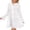 A25-White, variant on Womens Cotton Blend Mini Dresses Sleeve Tiered Button Down Shirt Dress Notched V Neck Ruffle Cuffs Casual Outdoor Dress
