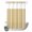 Honey Yellow, variant on No Hook Shower Curtain, Black Striped Shower Curtains for Bathroom with See Through Top Window, Minimalist Vertical Stripes Waterproof & Washable Bath Curtain Stall 48"x72"