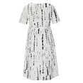 thumbnail image 5 of Patlollav Womens Casual Round Neck Print Summer Short Sleeve Pockets Dress, 5 of 6