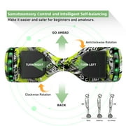 SISIGAD Hoverboard, 6.5 Inch All Terrain Self Balancing Electric Scooter with Bluetooth and LED Lights