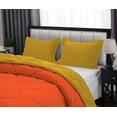 thumbnail image 5 of D.N.G. BEDDINGS 5 Piece Luxury Reversible Diamond Pattern Comforter Set Premium Super Soft, All Season 800 TC, 100% Egyptian Cotton King/California King Size Gold-Orange Color, 5 of 7