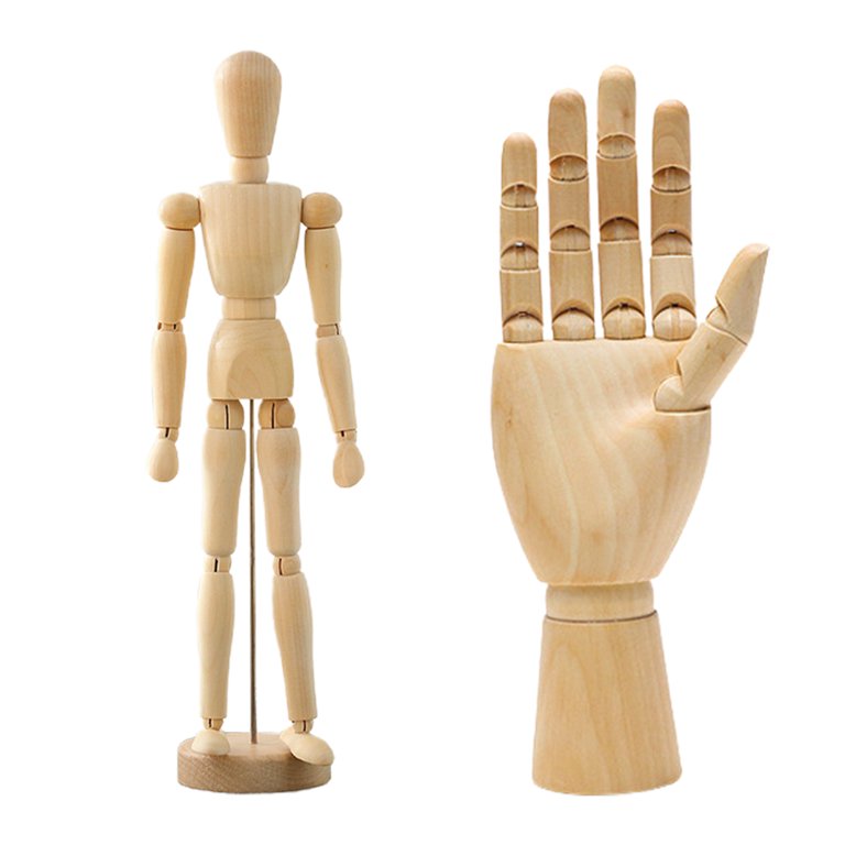 1pc Nordic Creative Wood Character Hand Model, Doll Costume Store Shop  Living Room TV Cabinet Decoration Ornaments, Nordic Creative Wooden Hand  Movabl