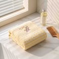 thumbnail image 4 of Striped Cotton Hair Towel Wrap for Women – Anti-Frizz Super Absorbent Quick Drying Hair Turban for Wet Hair Yellow, 4 of 7