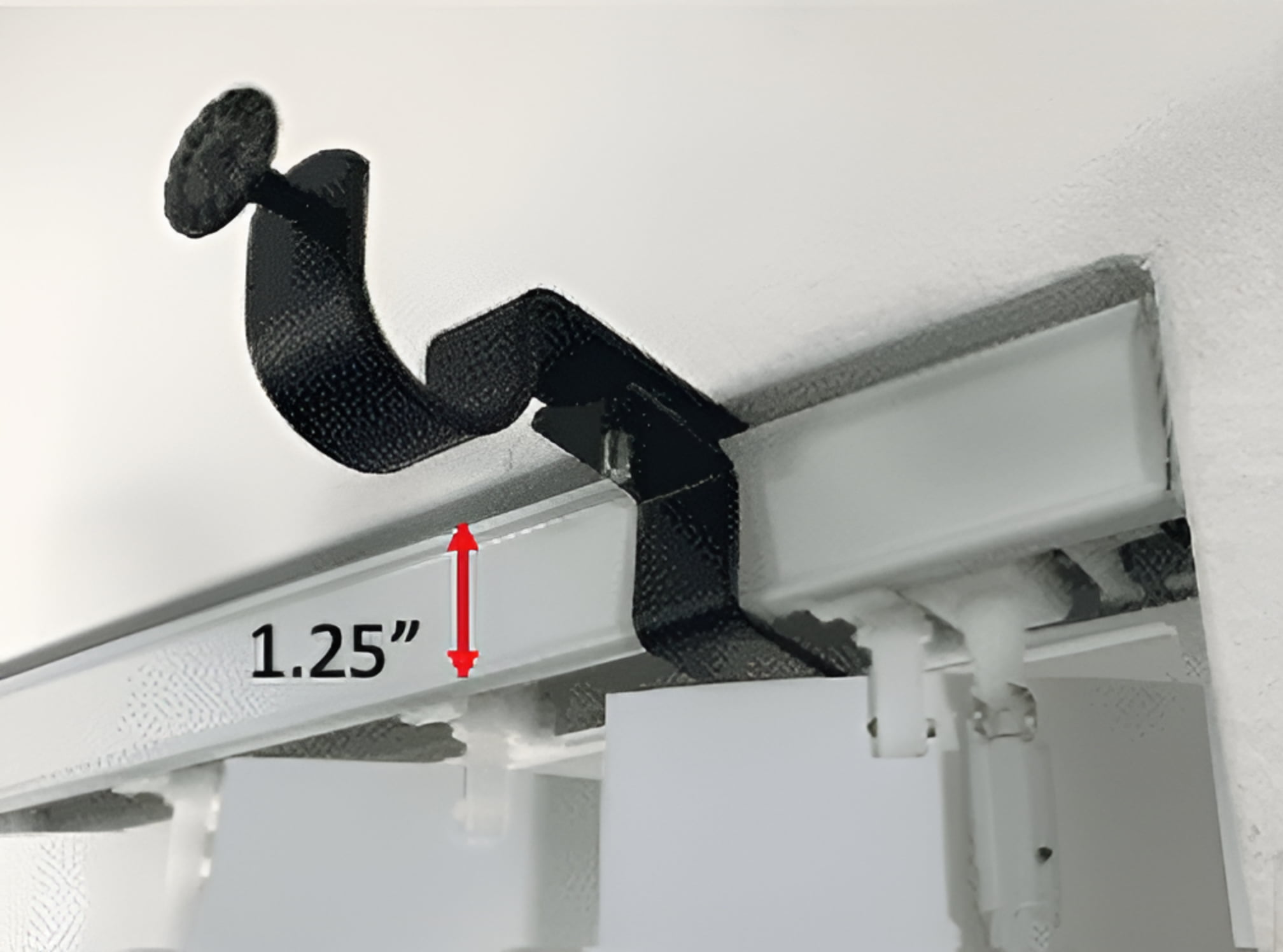 NoNo Bracket - Inside Mounted Blinds Curtain Rod Bracket Attachment (Nickel Set of 3)