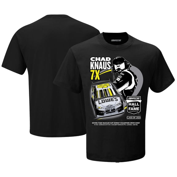 Men's Checkered Flag Sports Black Chad Knaus NASCAR Hall of Fame Class of 2024 T-Shirt