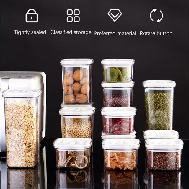 onlyliua Liquidación Tarro de Almacenamiento Cereales Varios Tarro de Almacenamiento de Nueces y Dulces Tarro de Almacenamiento En Seco con Hebilla Transparente
