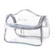 thumbnail image 1 of Neceser transparente, organizador de maquillaje, transparente, de gran apertura, ligero. Blanco, 1 of 9