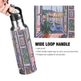 thumbnail image 4 of Yayeee 20oz Insulated Water Bottle Double Wall Stainless Steel with Flip Straw Lid, Green Boat, 4 of 7