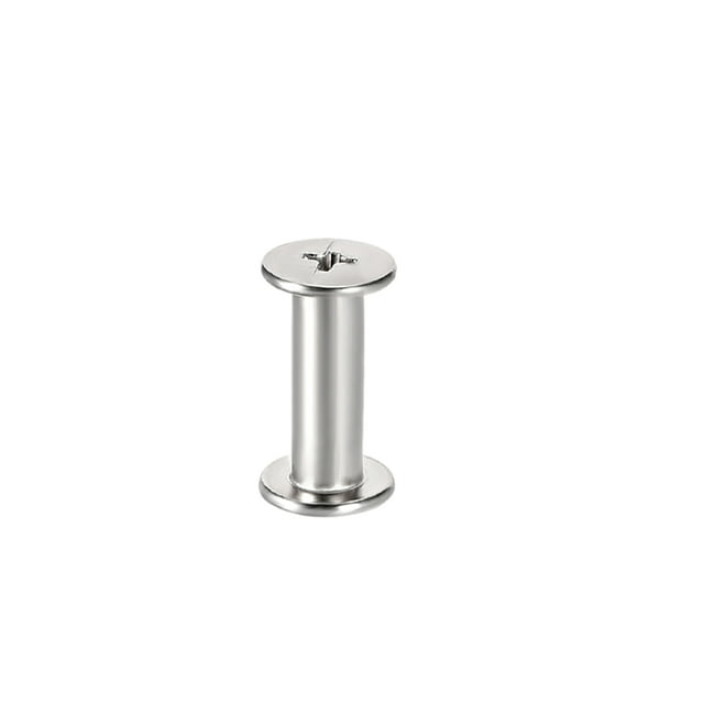 Unique Bargains M4x12mm Round Cross Head Screw Post Binding Leather Fastener, Nickel Plated, 25Sets