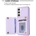 thumbnail image 6 of SaniMore for Samsung Galaxy A14 5G (6.6" 2023) Case, Flip PU Leather Diamond-Shaped with Built-in Card Slots, Kickstand and Shockproof Anti-drop Phone Case for Galaxy A14 5G Wallet Shell, Purple, 6 of 7