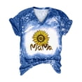 thumbnail image 4 of Birdeem Femmes Mode Imprimé Décontracté Col en V Manches Courtes T-Shirt Ample Blouse Hauts, 4 of 5