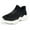 Black, variant on HUANBAI Fashion Autumn Children Girls Sports Shoes Flat Thick Bottom Lightweight Non Slip Lace Up Hook Loop Easy To Wear Mesh Upper Breathable And Comfortable 3.5-4 Years