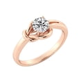 thumbnail image 2 of 7.50MM D-F VS Moissanite Engagement Ring (1.35 ct Moissanite Weight, 1.50 ct dew) Knot 4 prongs 14K Gold, 2 of 7