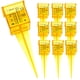 thumbnail image 1 of Paquete de 10 medidores de lluvia/aspersores de 1,5 pulgadas, boca ancha, amarillo brillante, herramienta de medición de agua para exteriores, 1 of 9