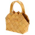 thumbnail image 4 of Cesta de flores tejida a mano, cesta decorativa con mango de mimbre, cesta de flores, 1 ud., 4 of 6