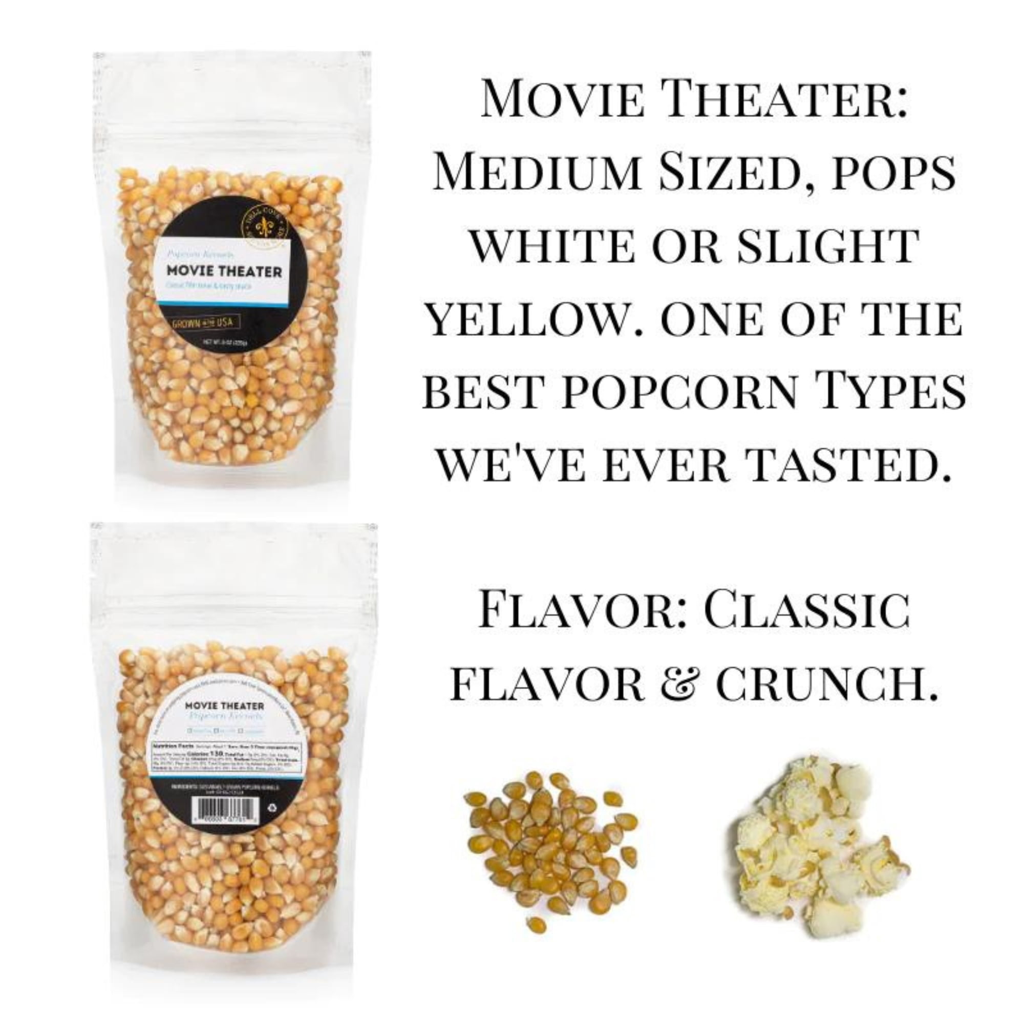 Deluxe Popcorn Gift Set - Gourmet Sampler 6 Pack of Popcorn Kernels, Gluten-Free - Perfect for Movie Nights and Holiday Gifts - Dell Cove Spices & More