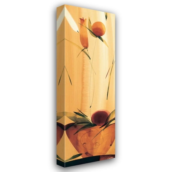 Lola Abellan 15x40 Gallery Wrapped Canvas Wall Art Titled - Slender Florals I
