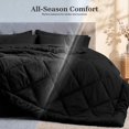 thumbnail image 5 of Utopia Bedding King Comforter Set, Bed in a Bag 7 Piece, Black Diamond Quilted Bedding Set, Microfiber Fill, Comforter, Flat Sheet, Fitted Sheet, Pillowcase, Pillow Shams, Machine Washable, 5 of 5