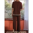 thumbnail image 4 of Pantalón de Punto de Corta, Traje Marrón Talla S, 4 of 7