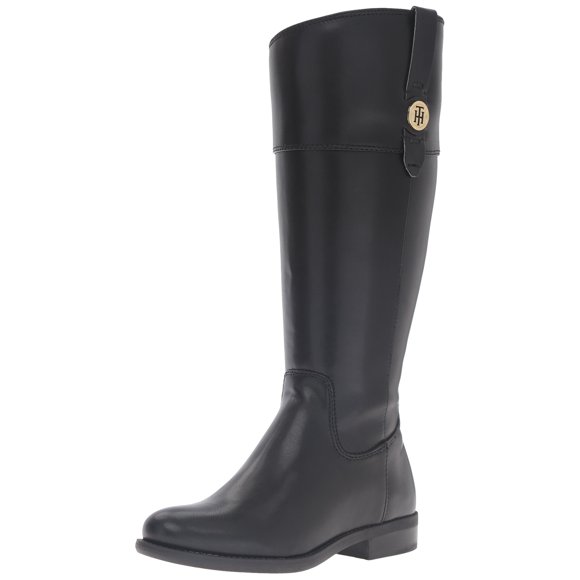 Tommy Hilfiger Women's Shano-wc Riding Boot, Black, 7.5 M US